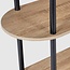 Cobe Stellingkast met 4 Planken – Zwart Frame – 113 cm