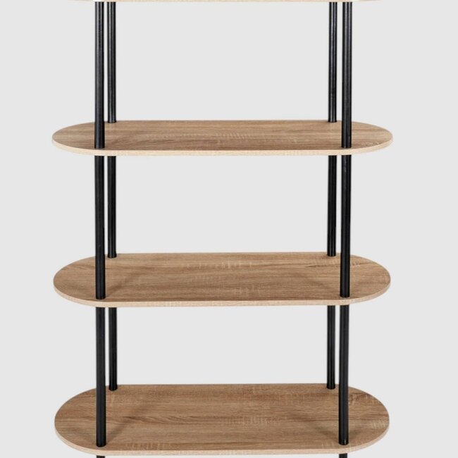 Cobe 4-Shelf Display Rack – Black Frame – 113 cm