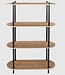 Cobe 4-Shelf Display Rack – Black Frame – 113 cm