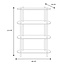 Cobe 4-Shelf Display Rack – Black Frame – 113 cm