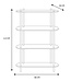 Cobe 4-Shelf Display Rack – Black Frame – 113 cm