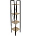 Standing Shelf – 4 Tiers – Wood & Metal – Black