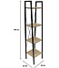 Standing Shelf – 4 Tiers – Wood & Metal – Black