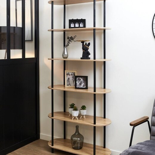 Cobe Stellingkast – 6 Planken – Grenenhout – 181cm