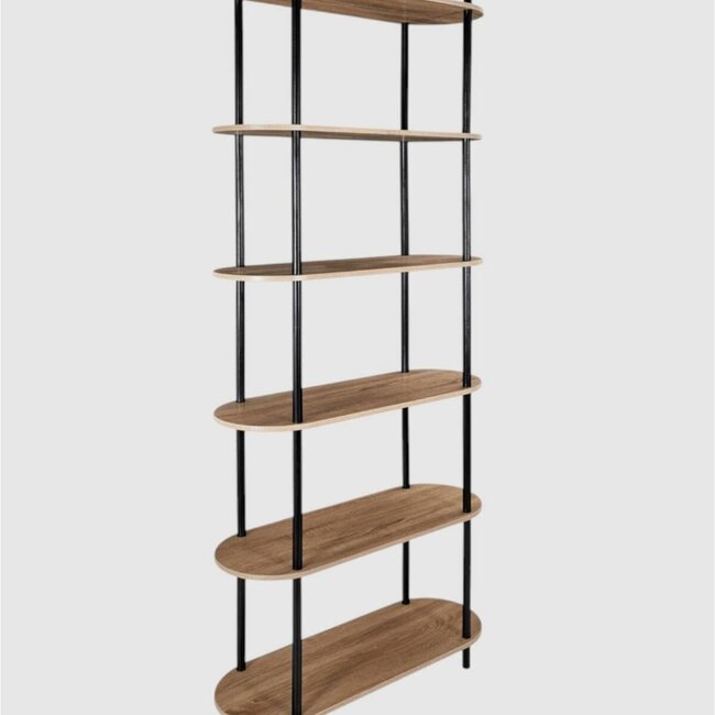 Cobe Shelving Unit – 6 Tiers – Pine Wood & MDF – 181 cm