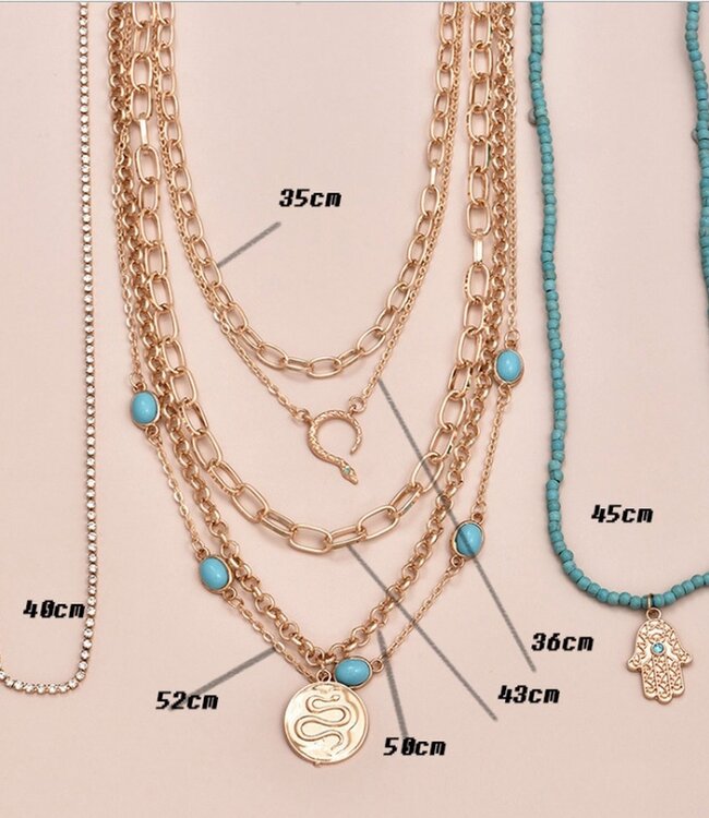 Women’s Multi Necklace – 7-Piece Set