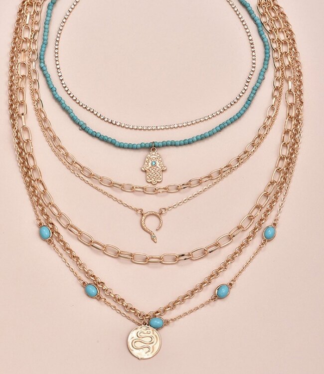 Women’s Multi Necklace – 7-Piece Set