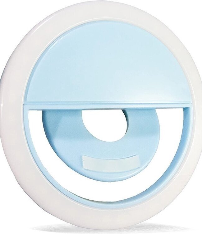 Set of 3 Ring Lights – LED Selfie Lamp – USB – Blue, Pink & Black