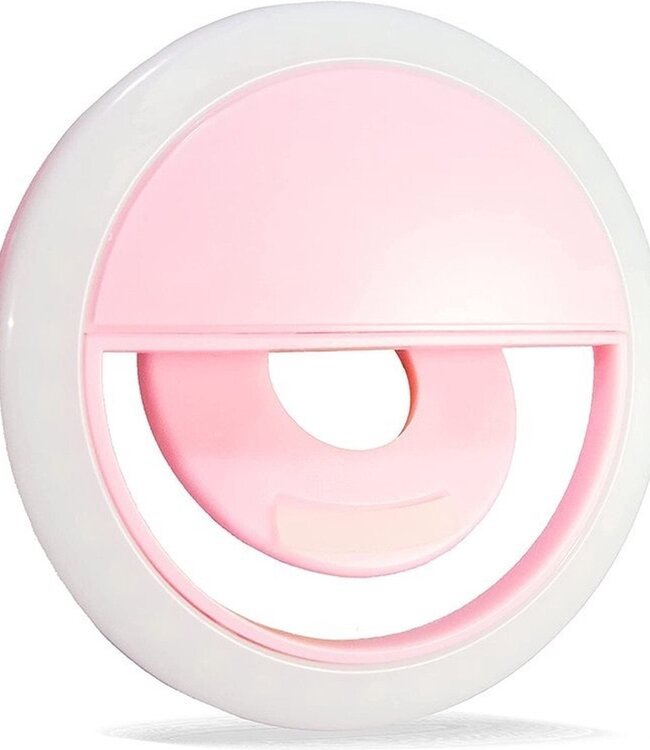 Set of 3 Ring Lights – LED Selfie Lamp – USB – Blue, Pink & Black