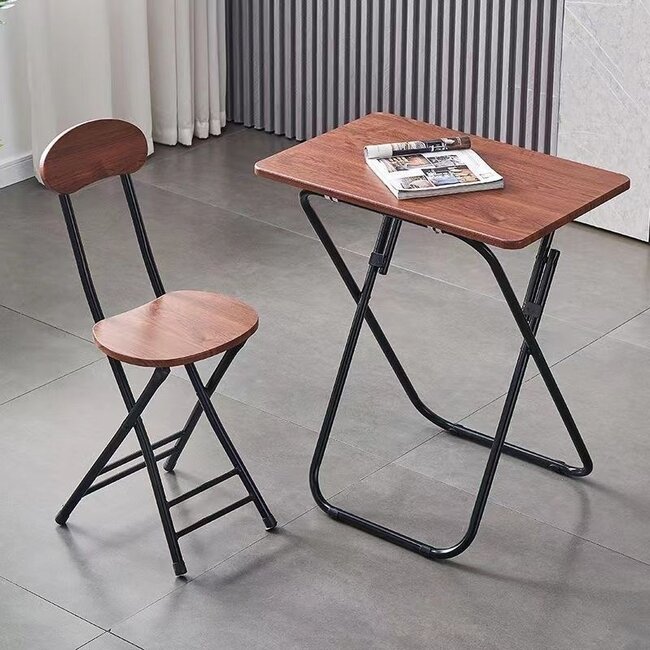Ceruzo Klapptisch mit Stuhl - Braun