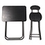 Ceruzo Folding Table with Chair - Black