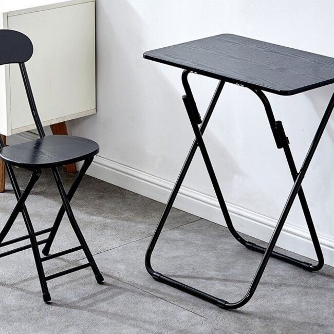 Klaptafel met Stoel - Zwart