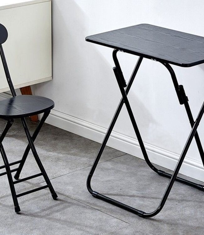 Klaptafel met Stoel - Zwart
