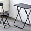 Ceruzo Folding Table with Chair - Black