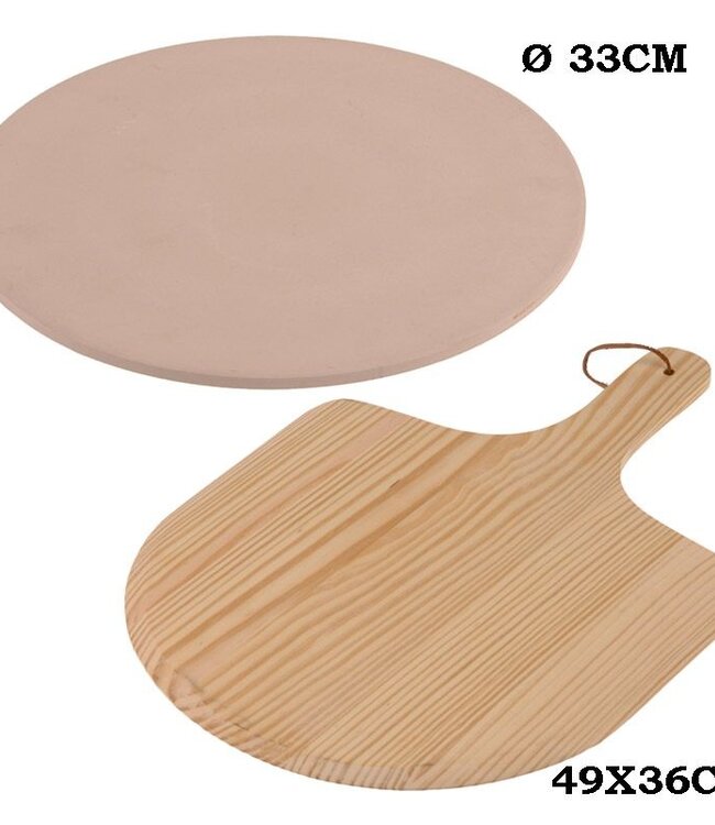 Pizza-baksteen met pizza-schep