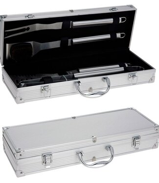 4-Piece BBQ Tool Set in Luxury Case