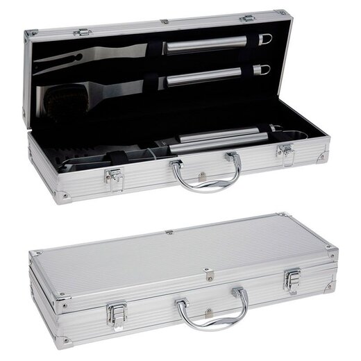 BBQ 4-piece tool set in luxury case