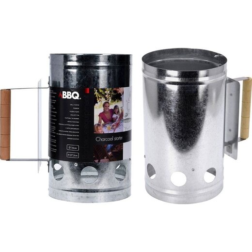Barbecue quick starter with wooden