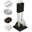 QDO Deluxe BBQ-/Grillset van RVS met Standaard – 5-delig