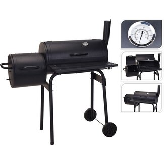 Vaggan Smoker BBQ with Thermometer and Wheels