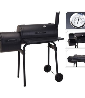 Vaggan Smoker BBQ with Thermometer and Wheels