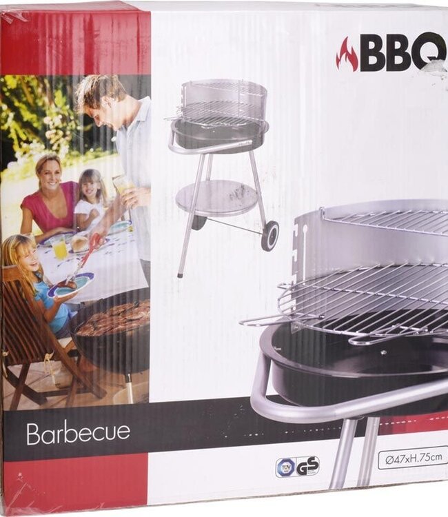 Verrijdbare Houtskoolbarbecue met Verstelbaar Grillrooster