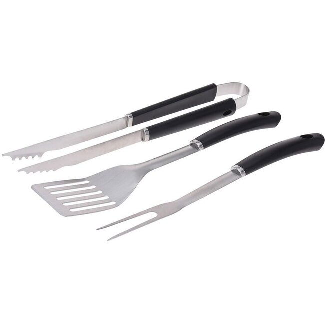 3-Piece Stainless Steel BBQ Tool Set