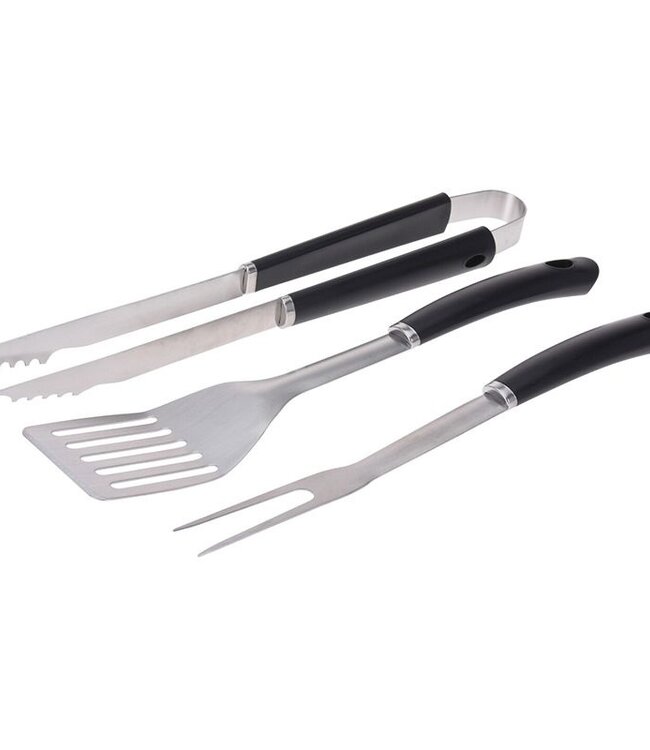 3-Piece Stainless Steel BBQ Tool Set