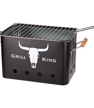 Grill King Zinc Bucket with Black Wooden Handles