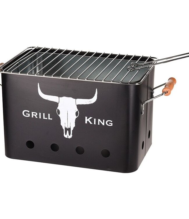 Grill King Zinken Emmer met Zwart Houten Handvaten