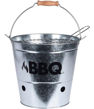 BBQ Zinc Bucket with Handle – Ø26.5 cm Top, 25 cm