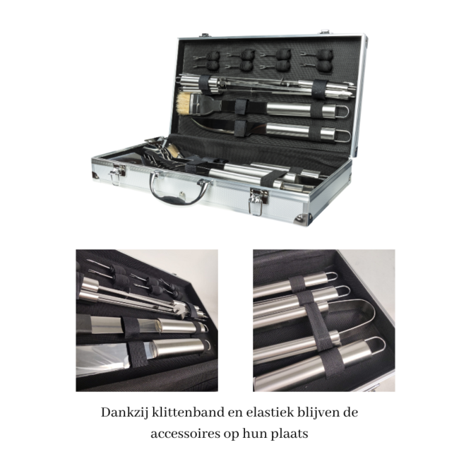 Ceruzo BBQ Gereedschapset – Luxe 19-delige