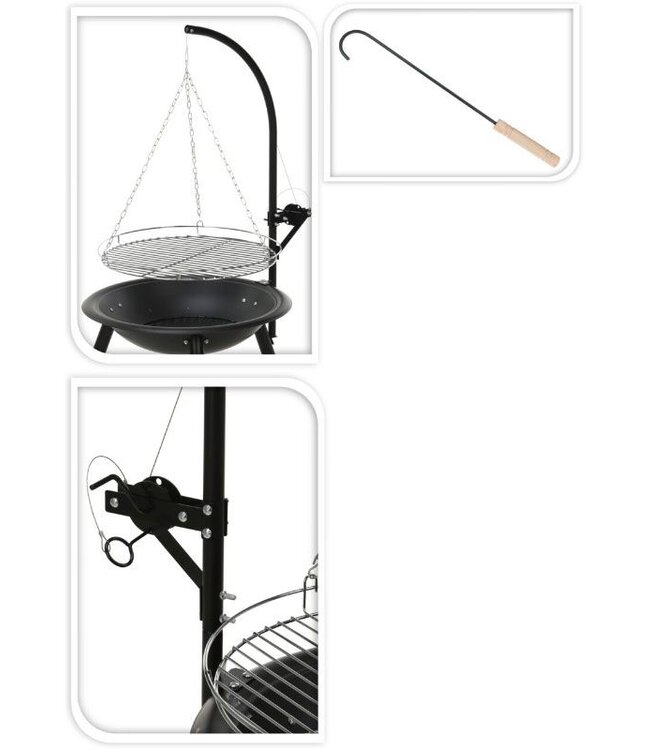Fire Pit BBQ with Grill – Ø55 cm