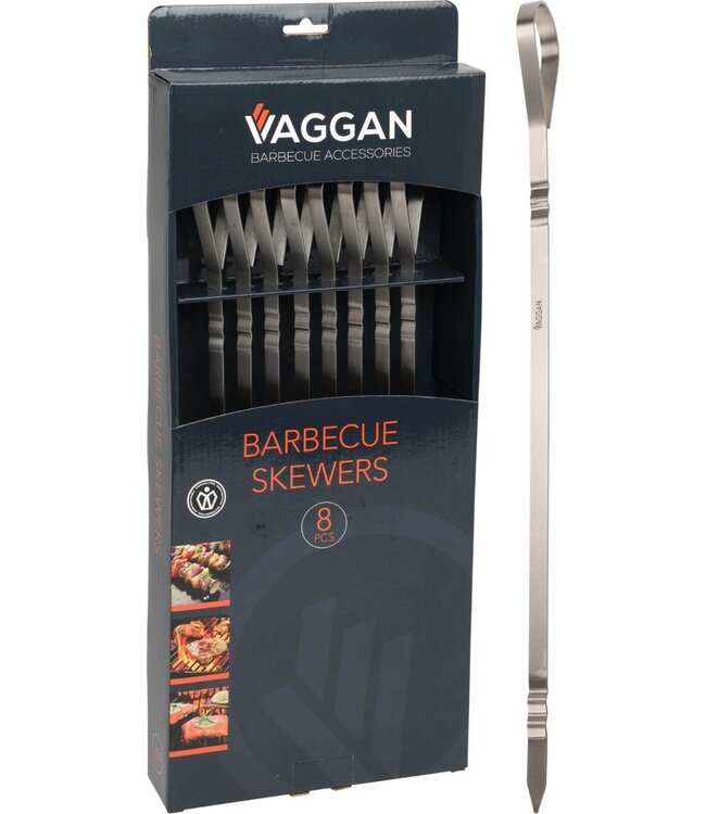 8x BBQ Vleespennen – RVS Barbecue Spiezen