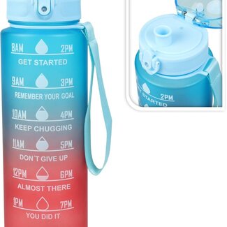 Excellent Houseware Motivatie Waterfles - Drinkfles 1 liter