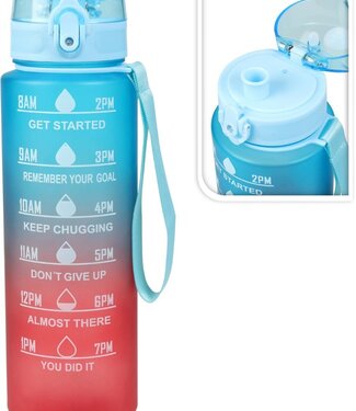 Excellent Houseware Motivatie Waterfles - Drinkfles 1 liter