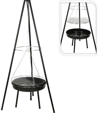 Hanging Fire Pit with Grill – Tripod Model