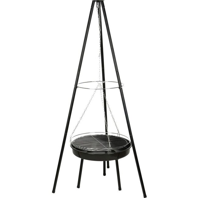 Hanging Fire Pit with Grill – Tripod Model