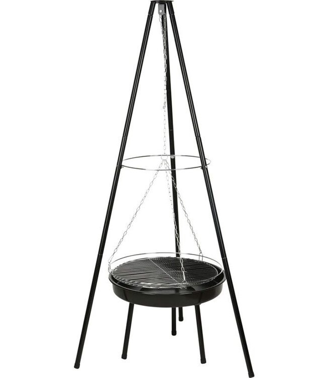 Hanging Fire Pit with Grill – Tripod Model