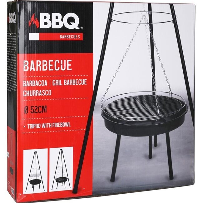 Hanging Fire Pit with Grill – Tripod Model