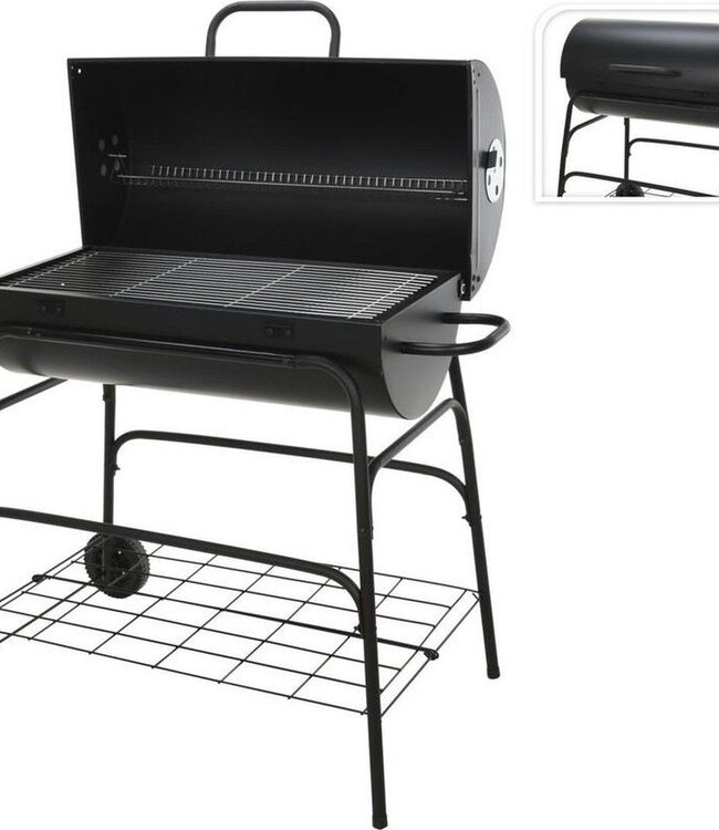 Verrijdbare Houtskoolbarbecue – Cilinder | Ø39 x 77 cm