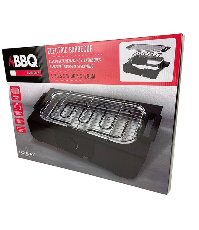 Electric Table Barbecue – 2000W | Grill Plate 42 x 24 cm