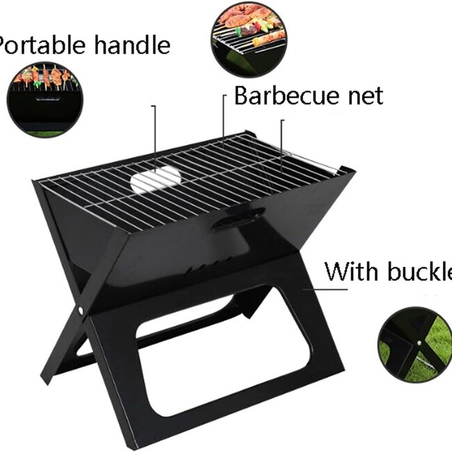 Opvouwbare Barbecue – Draagbare Houtskool BBQ
