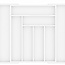 Ceruzo Uitschuifbare Bestekbak – Bamboe – Wit – 33-52 x 43 x 5 cm