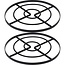 2x Trivets – Ø 23 cm – Black Steel Set