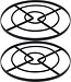 2x Trivets – Ø 23 cm – Black Steel Set