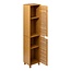 Bamboo Bathroom Cabinet - Column Cabinet - Bookcase -five