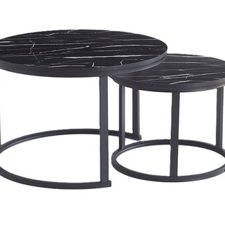 Ceruzo Bijzettafels Ohio - zwart