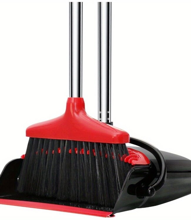 Stoffer en Blik met Lange Steel