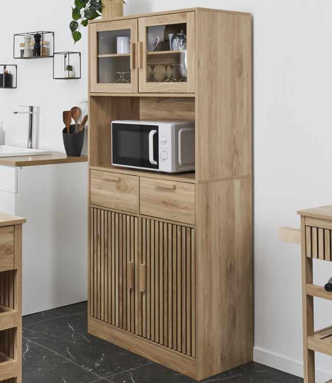 Klaus Kitchen Cabinet - With Drawers - Microwave Cabinet - Kitchen - Dresser